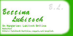 bettina lukitsch business card